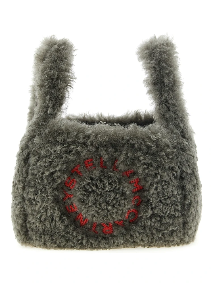Gray Polyester Shoulder Bag