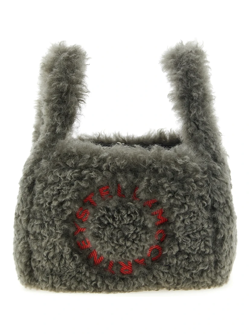 Gray Polyester Shoulder Bag