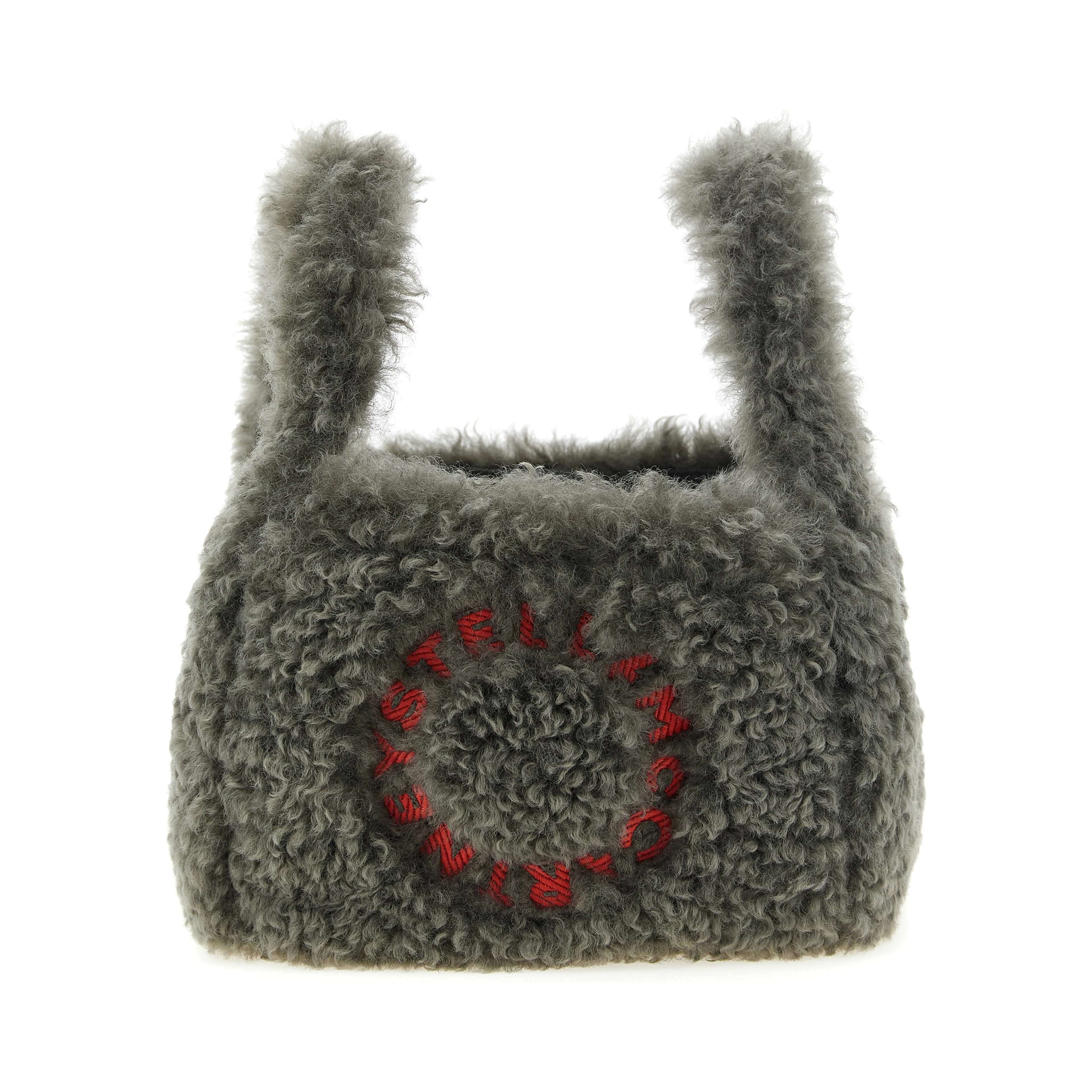 Gray Polyester Shoulder Bag
