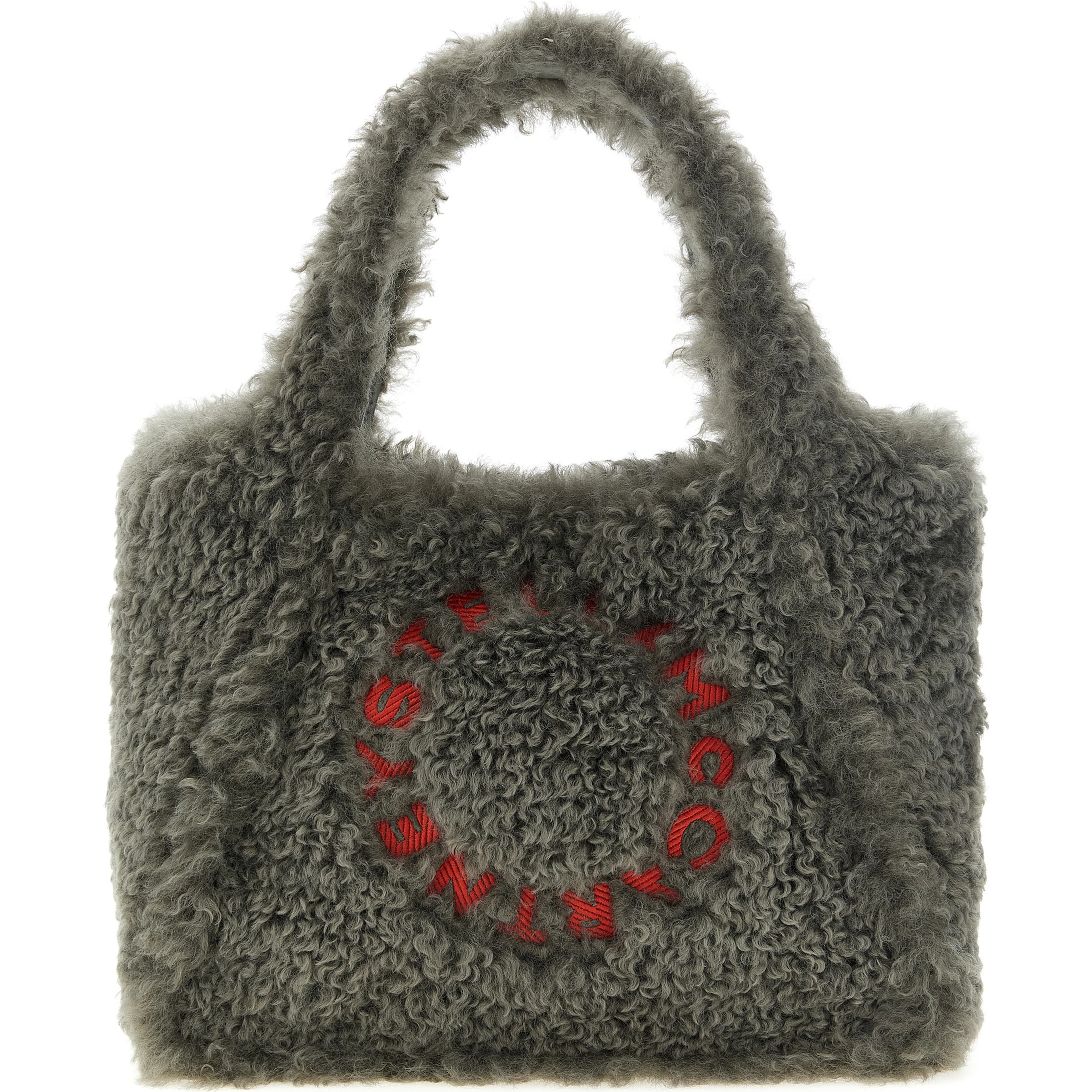 Gray Polyester Tote Bag