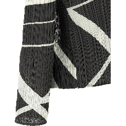 Bicolor Polyester Cardigan