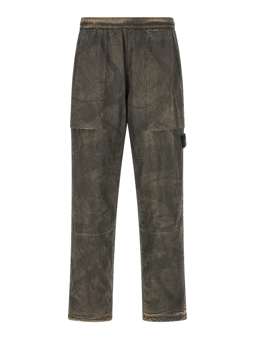 Gray Polyamide Casual Pants