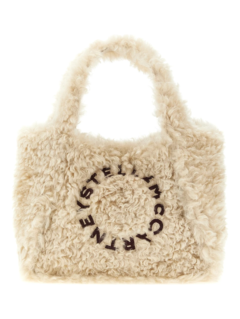 Beige Polyester Tote Bag