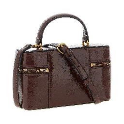 Bordeaux Calfskin Crossbody Bag