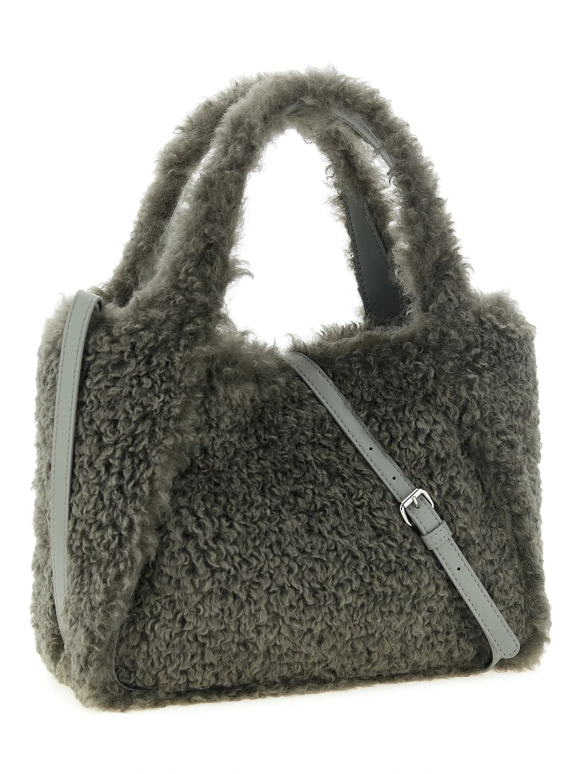 Gray Polyester Tote Bag
