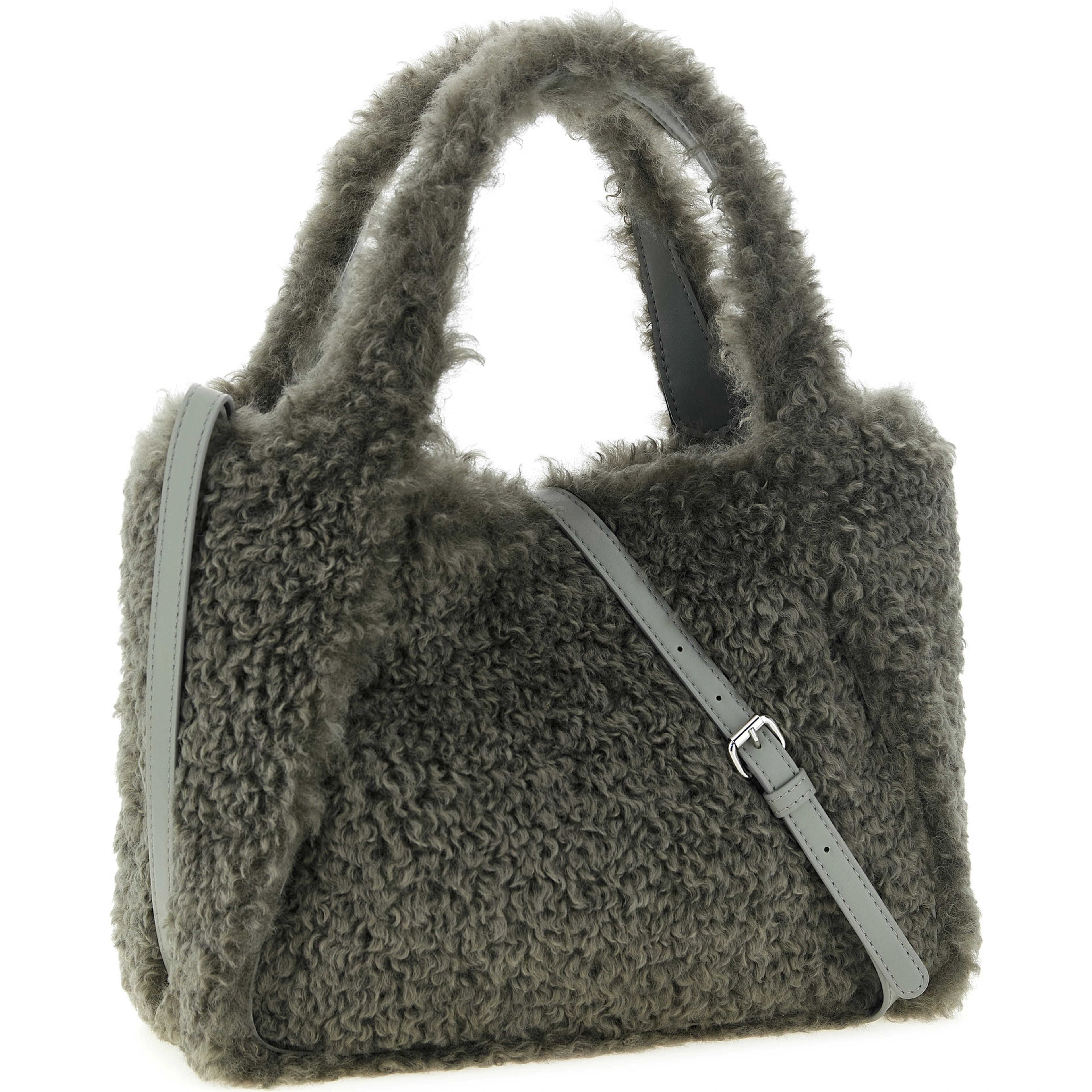 Gray Polyester Tote Bag
