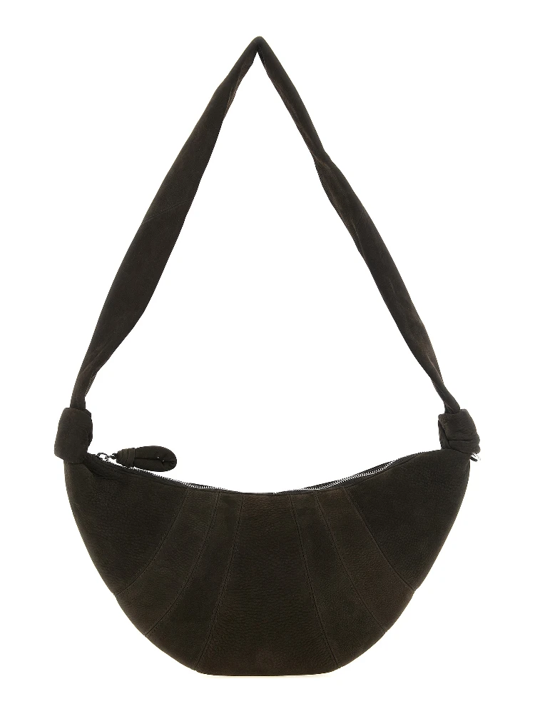 Brown Lamb Leather Shoulder Bag