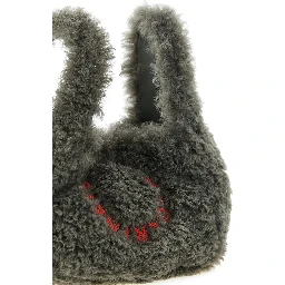 Gray Polyester Shoulder Bag