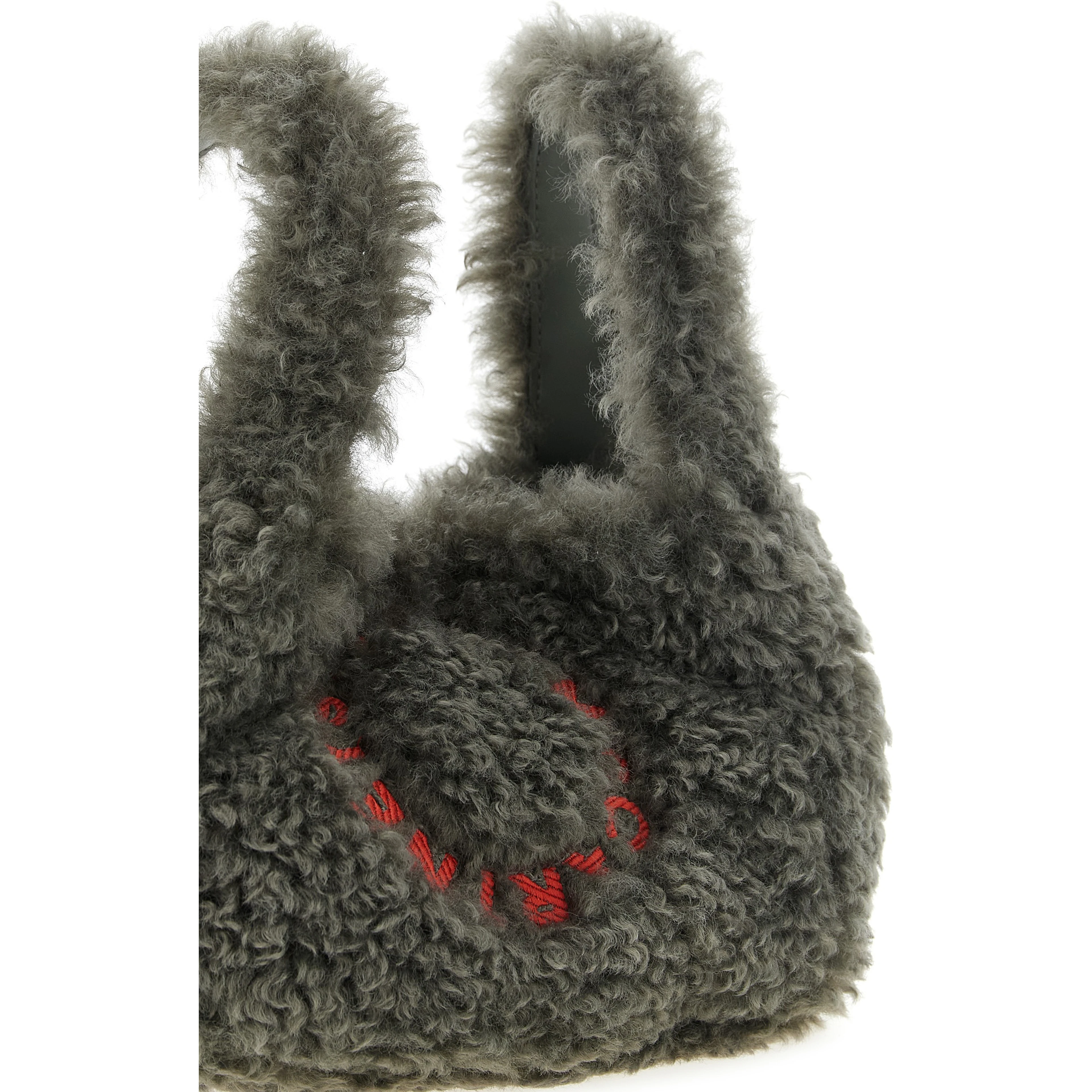 Gray Polyester Shoulder Bag