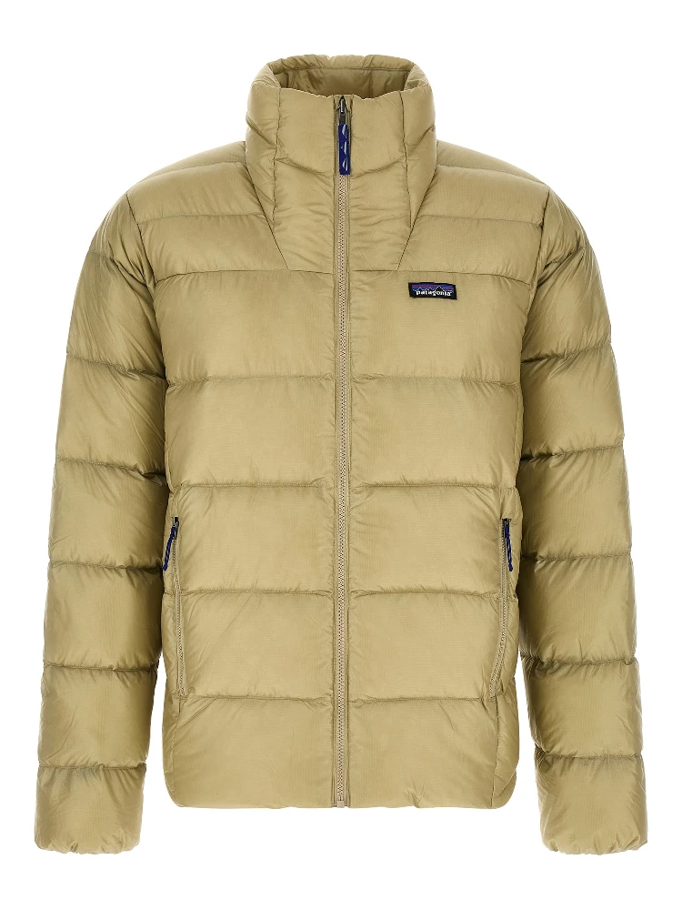 Beige Nylon Full-Length Jacket