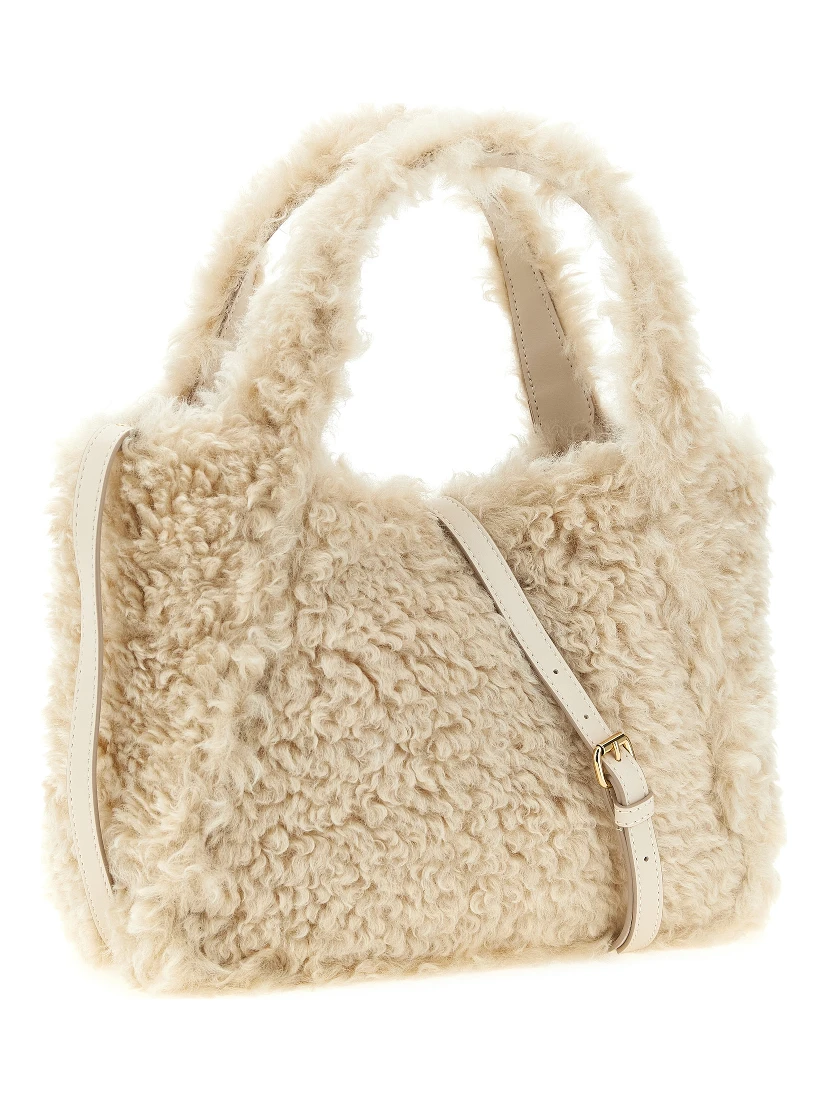 Beige Polyester Tote Bag