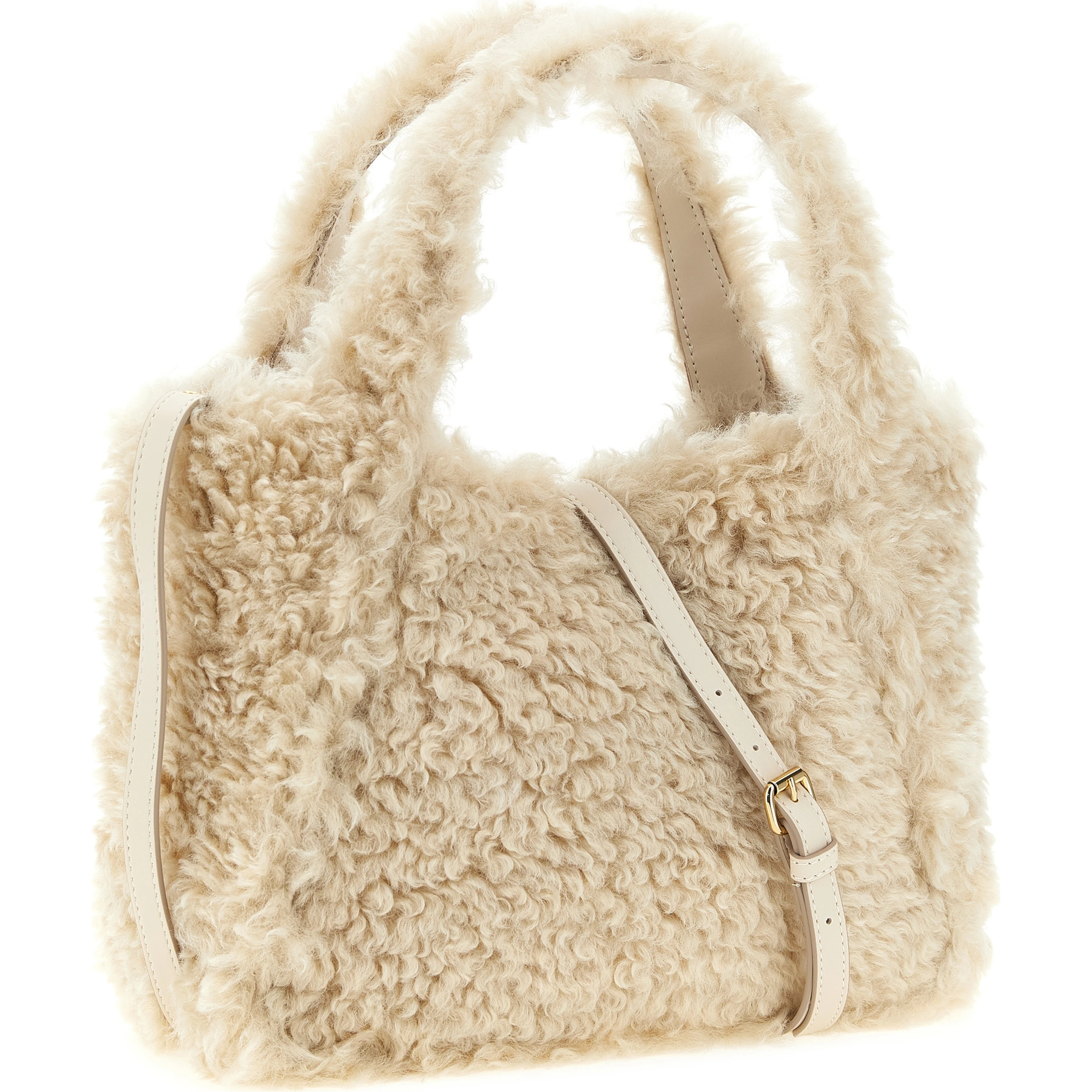 Beige Polyester Tote Bag