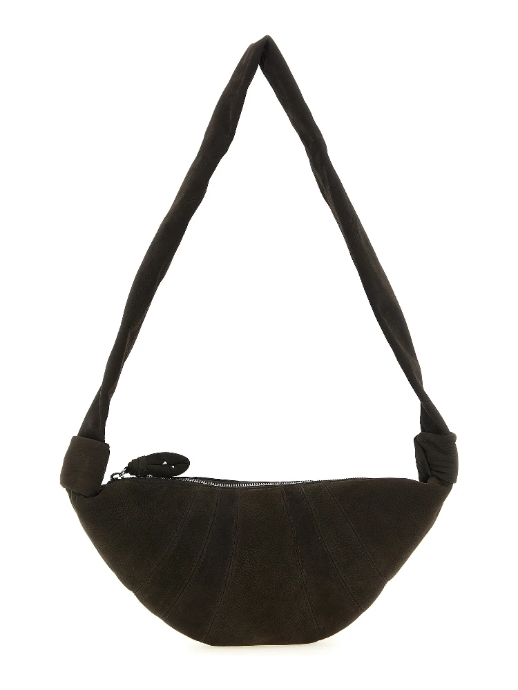 Brown Lamb Leather Shoulder Bag