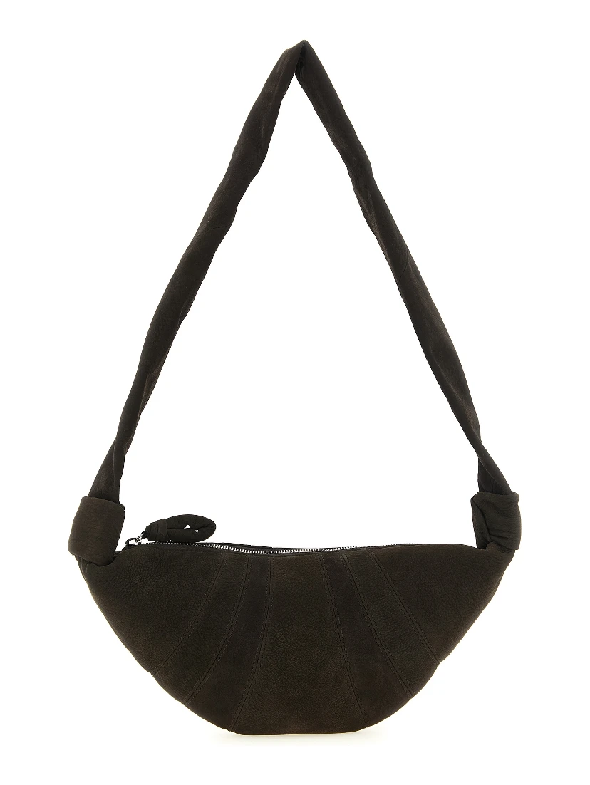 Brown Lamb Leather Shoulder Bag