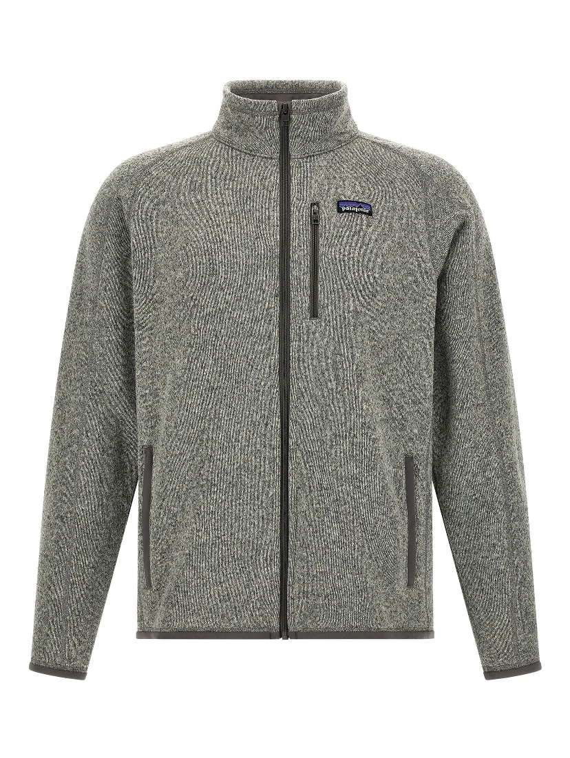 Gray Polyester Full-Length Jacket