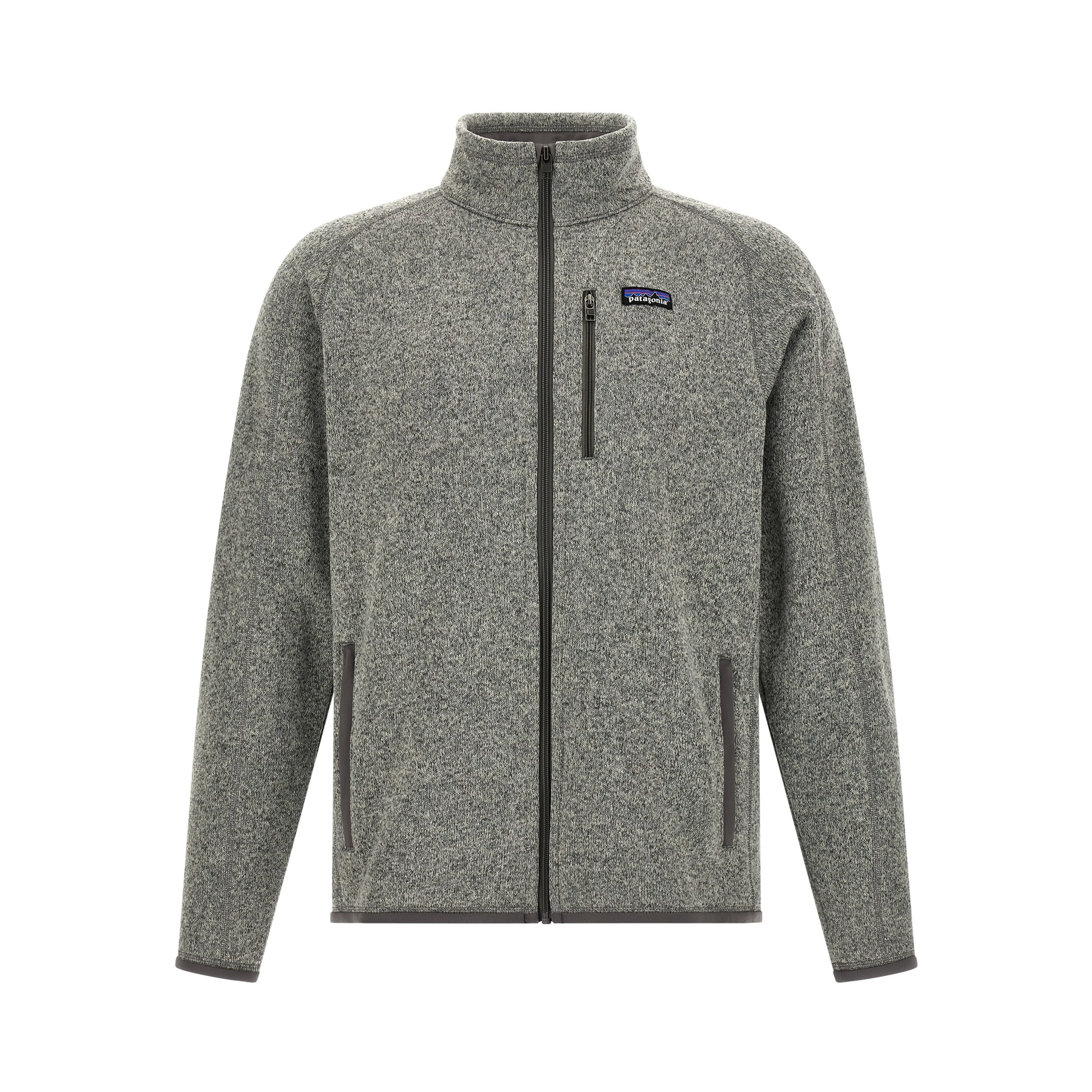 Gray Polyester Full-Length Jacket