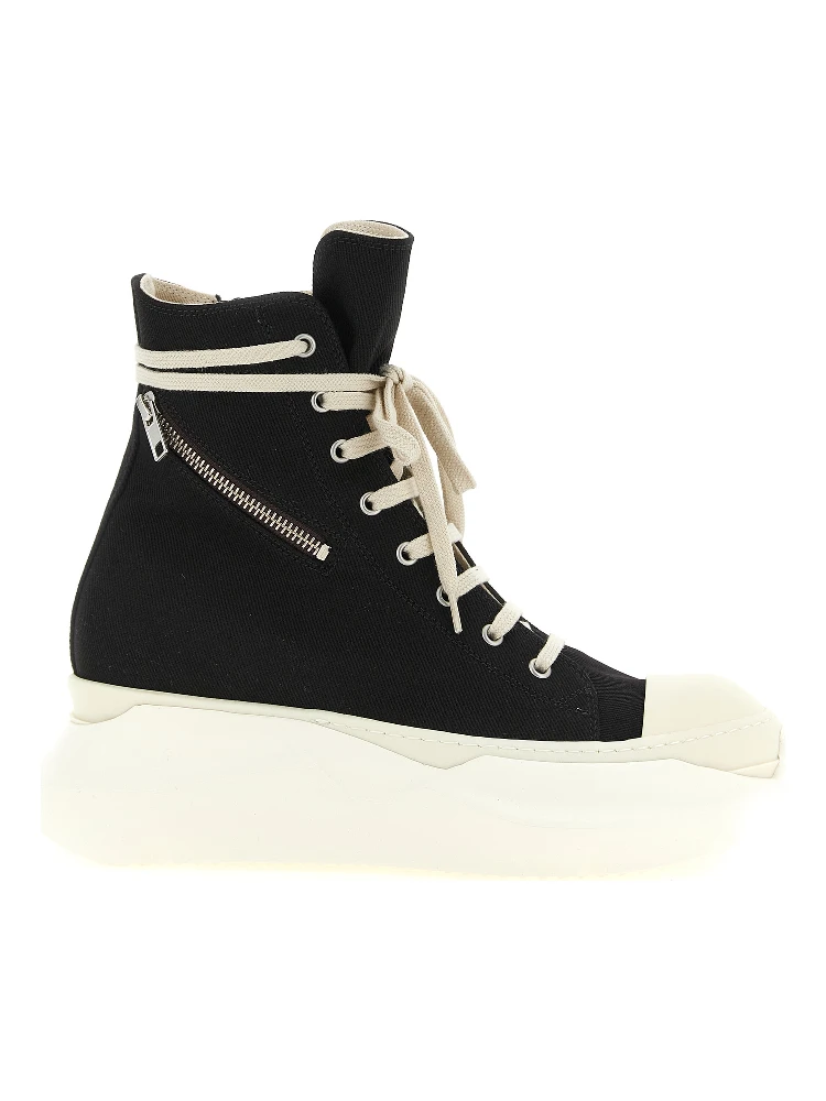 Black Cotton Athletic Sneakers
