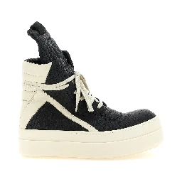 Bicolor Lamb Leather Athletic Sneakers