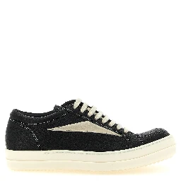 Bicolor Lamb Leather Low Top Sneakers