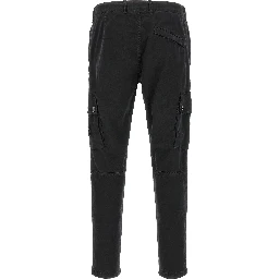 Black Cotton Cargo Pants