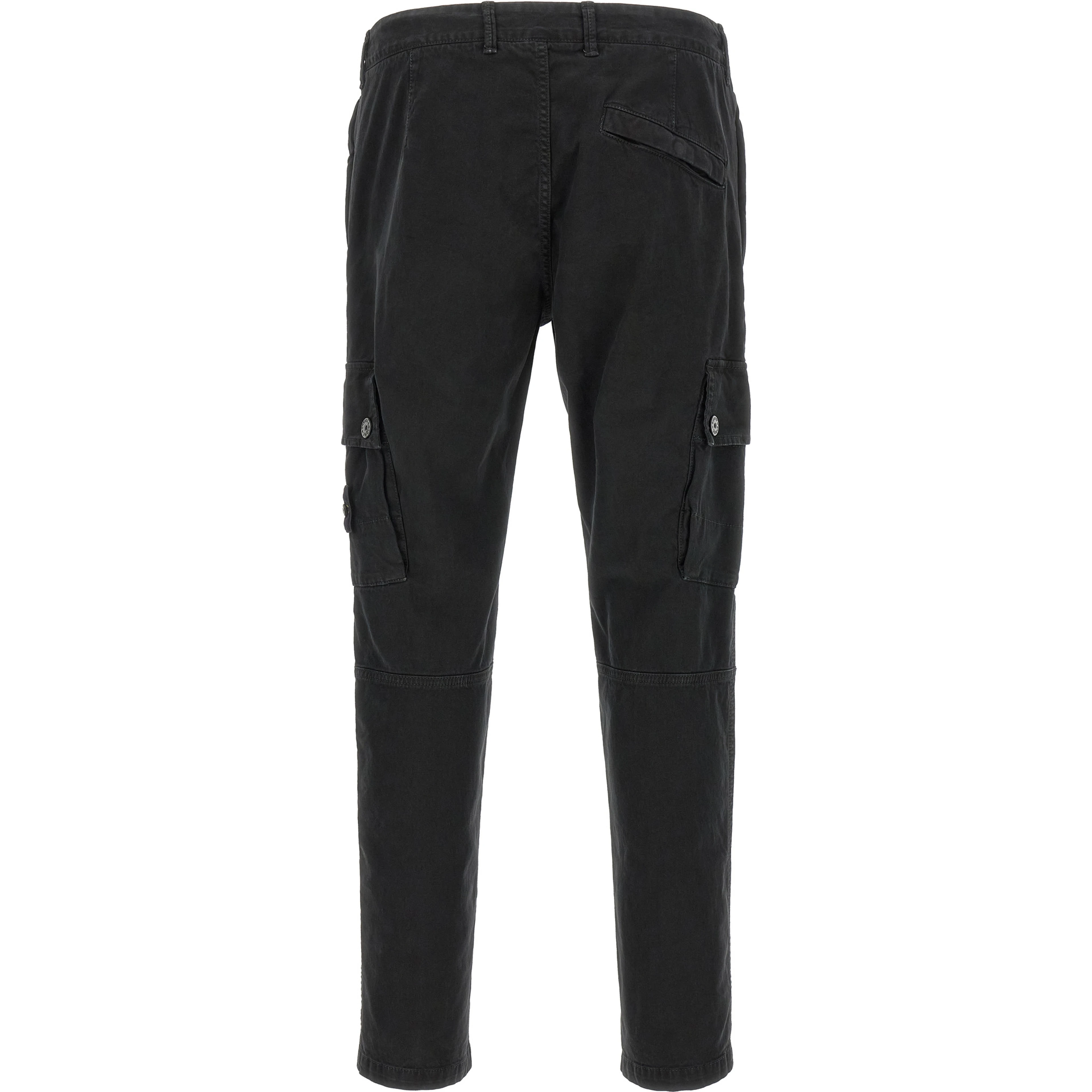 Black Cotton Cargo Pants