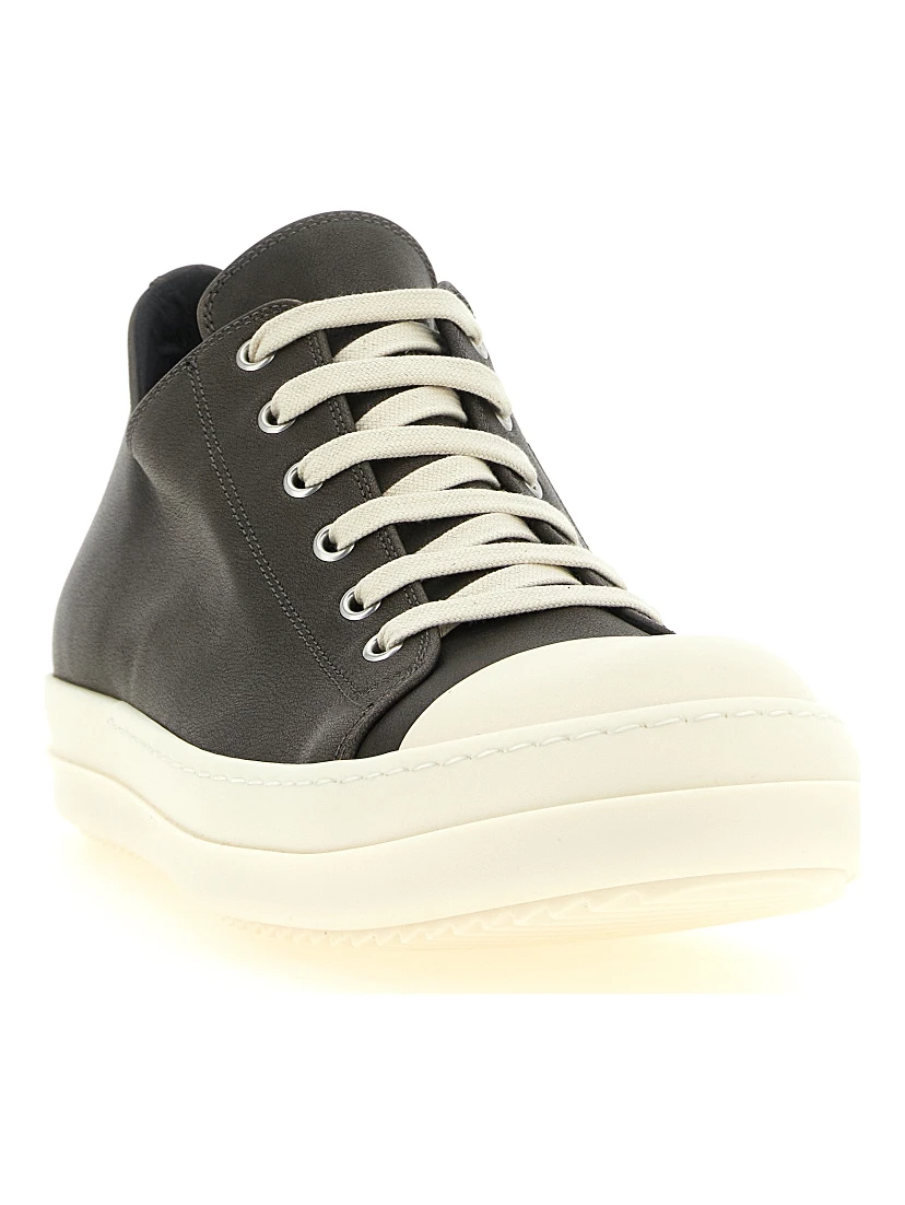 Black Calfskin Low Top Sneakers