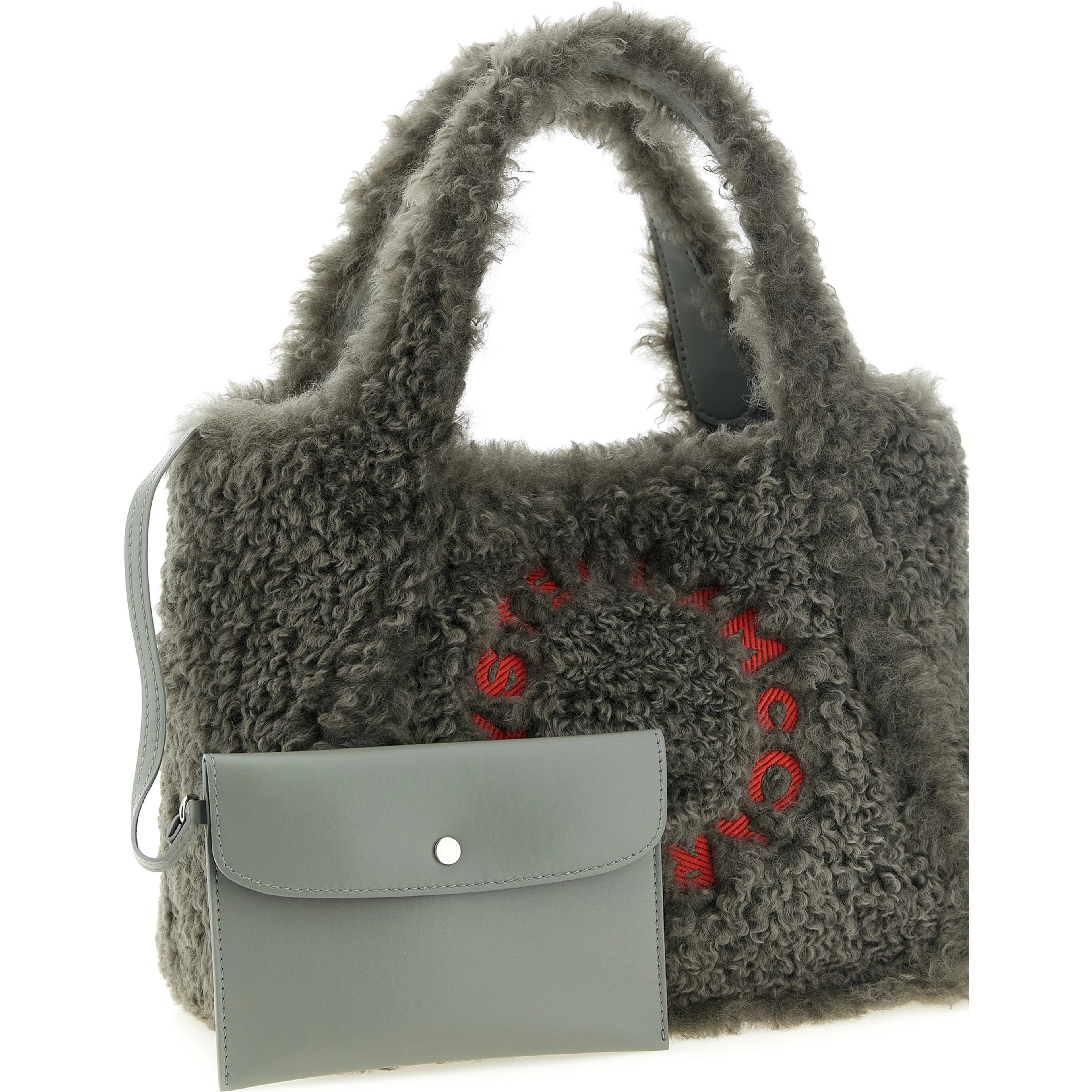 Gray Polyester Tote Bag