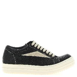 Bicolor Lamb Leather Low Top Sneakers