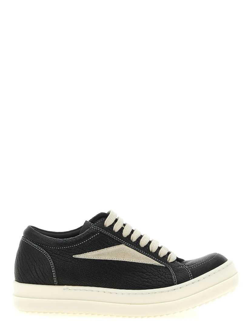 Bicolor Lamb Leather Low Top Sneakers
