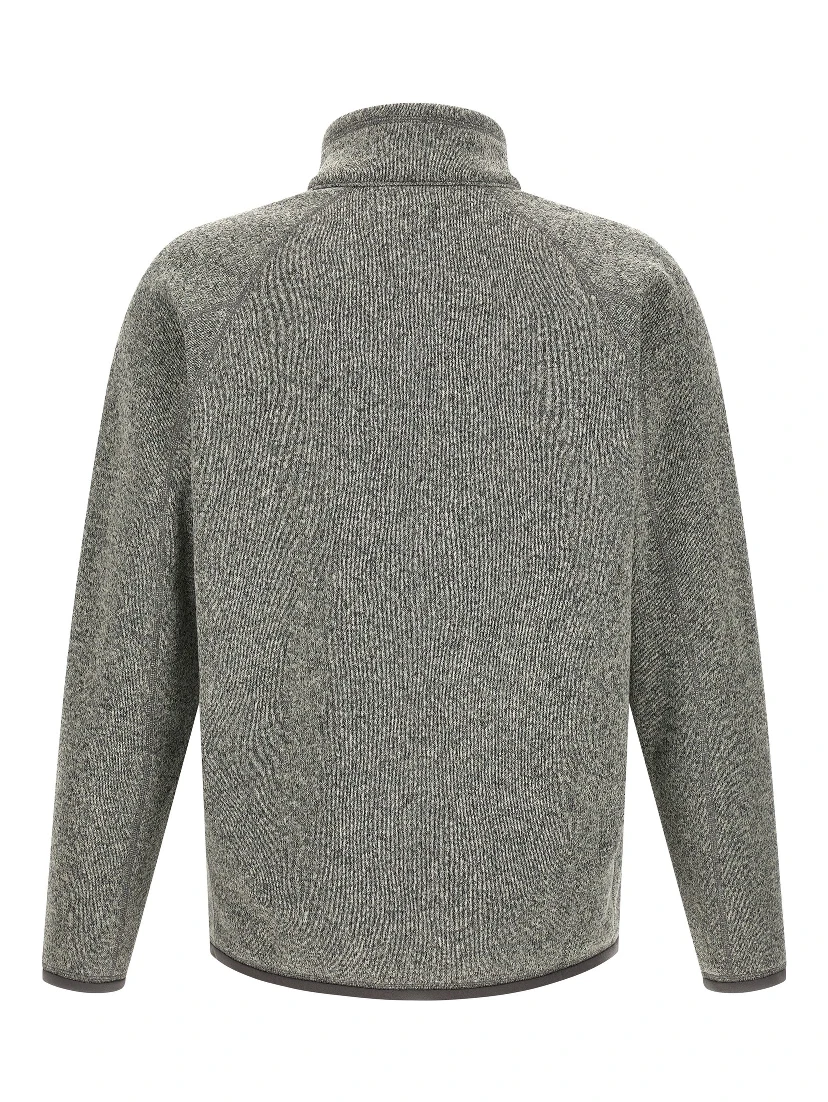 Gray Polyester Full-Length Jacket
