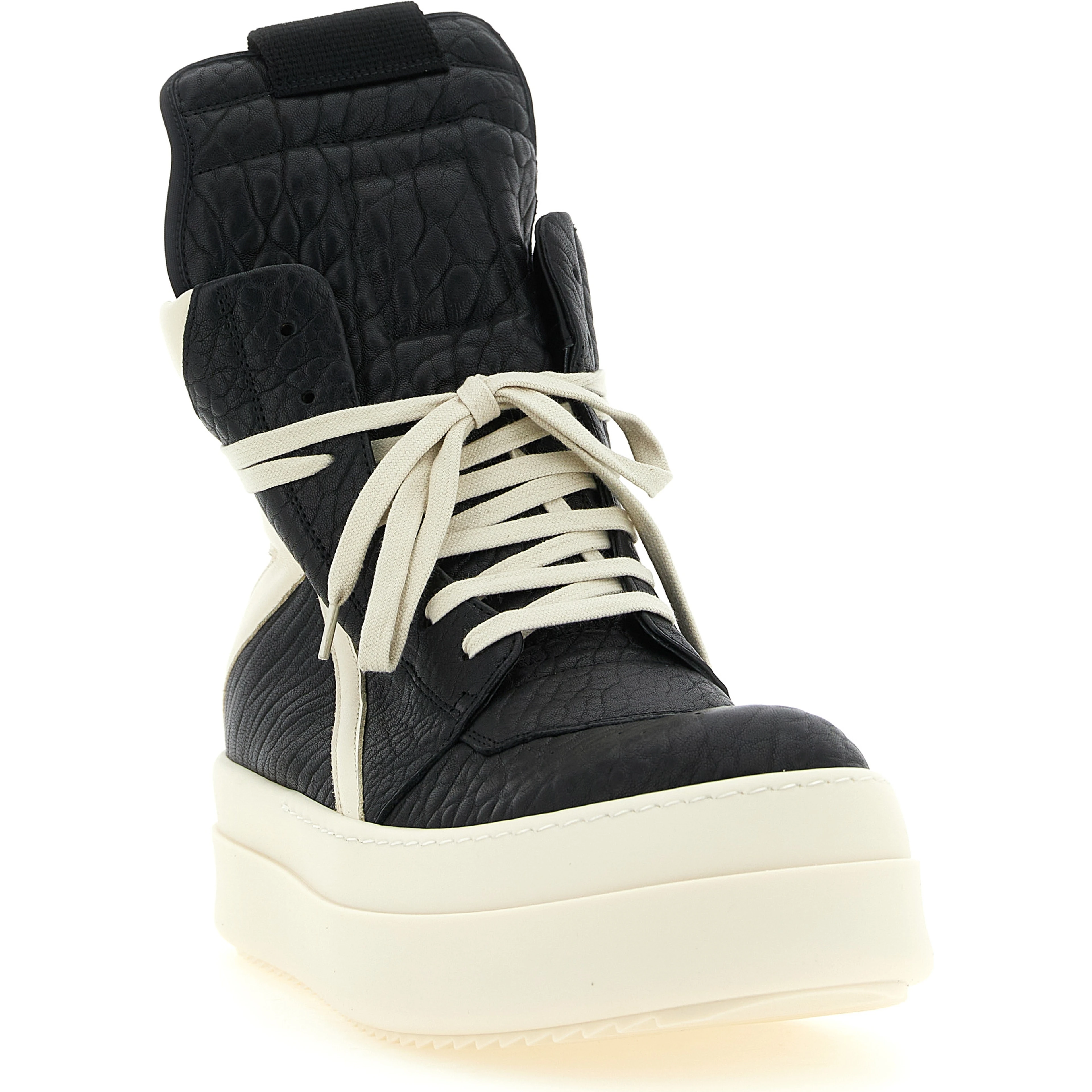 Bicolor Lamb Leather Athletic Sneakers