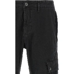 Black Cotton Cargo Pants