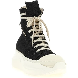 Black Cotton Athletic Sneakers