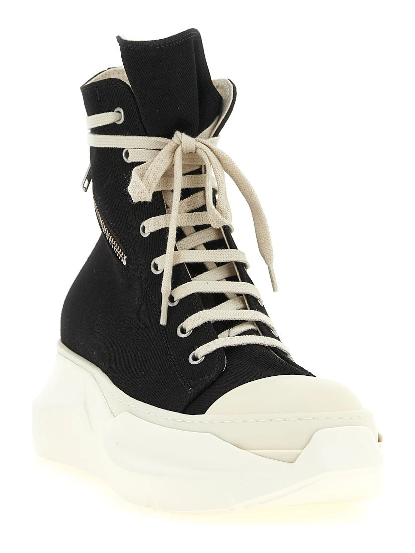 Black Cotton Athletic Sneakers
