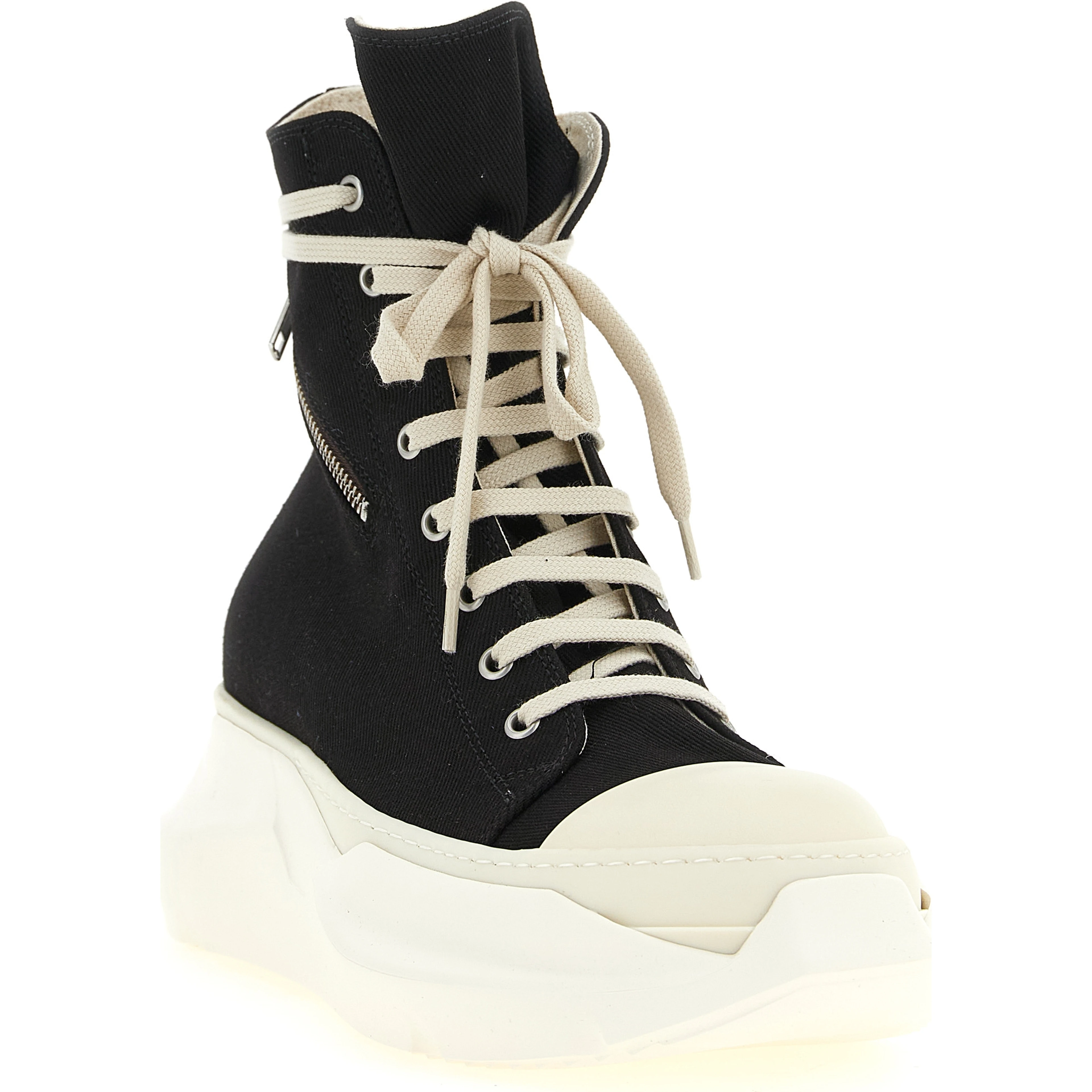 Black Cotton Athletic Sneakers