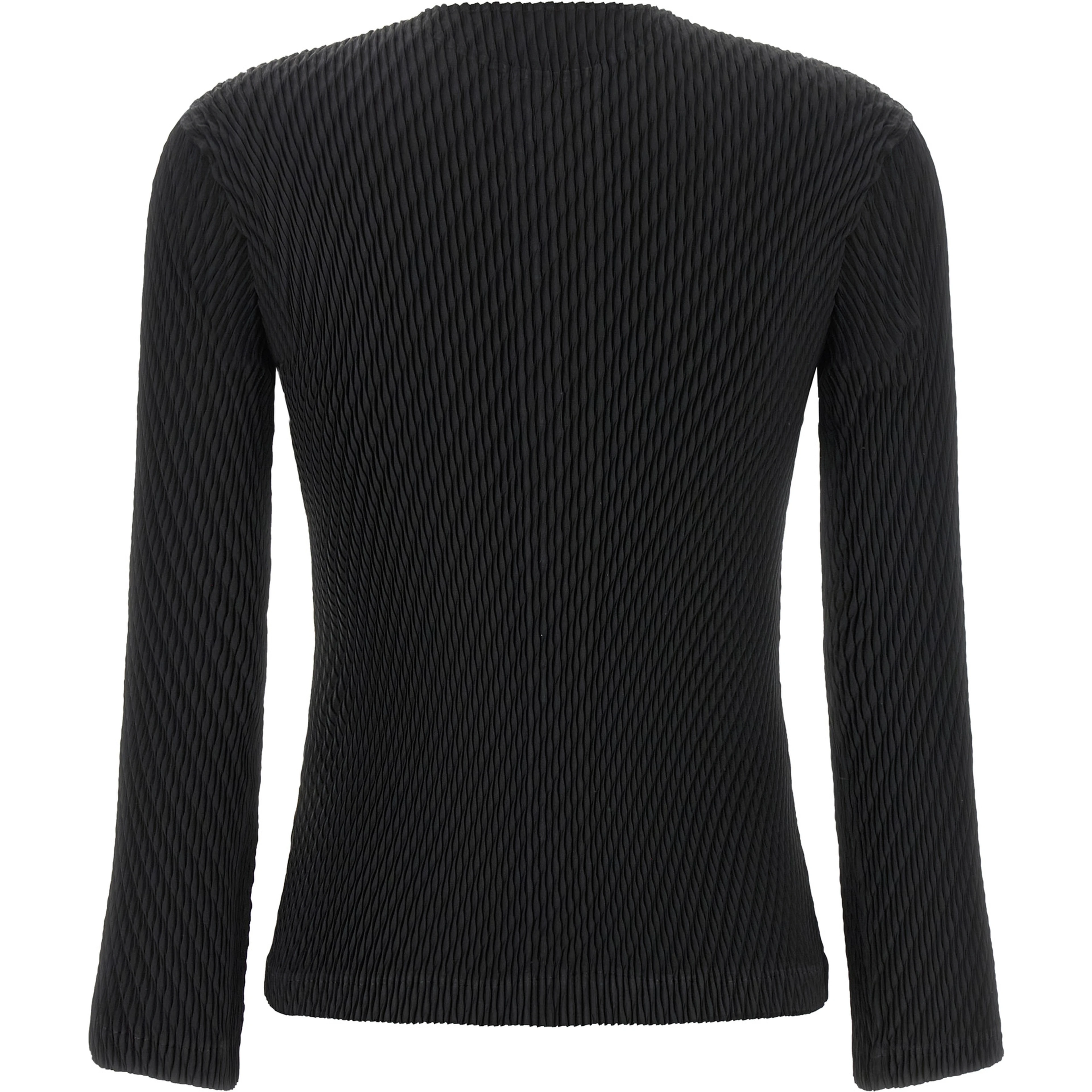 Black Polyester Cardigan