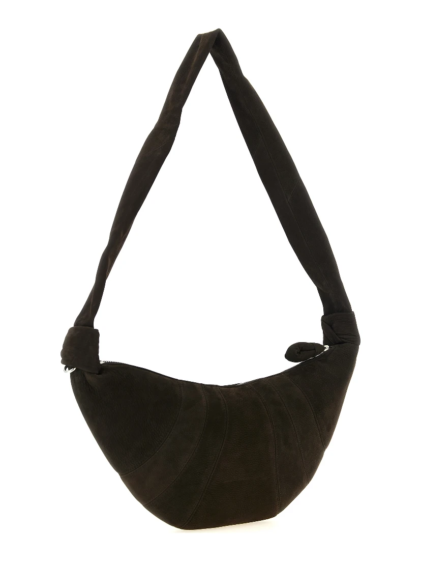 Brown Lamb Leather Shoulder Bag