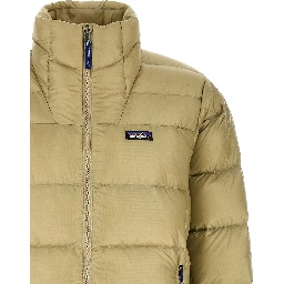 Beige Nylon Full-Length Jacket