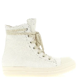 White Lamb Leather High Top Sneakers