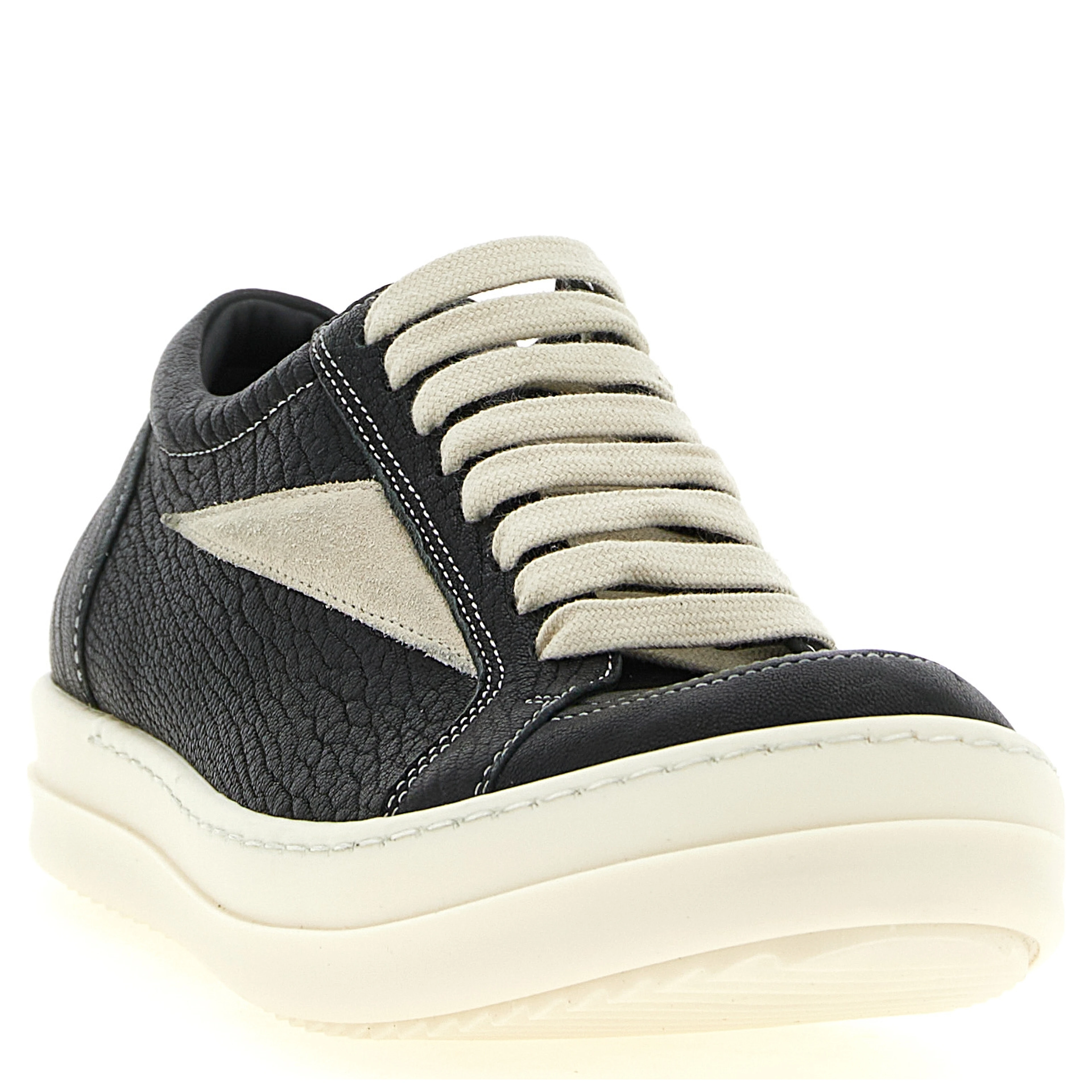 Bicolor Lamb Leather Low Top Sneakers