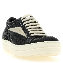 Bicolor Lamb Leather Low Top Sneakers