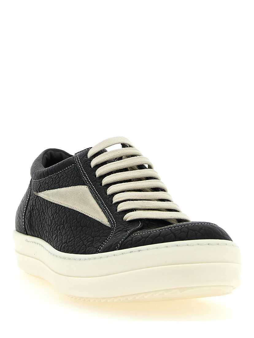 Bicolor Lamb Leather Low Top Sneakers