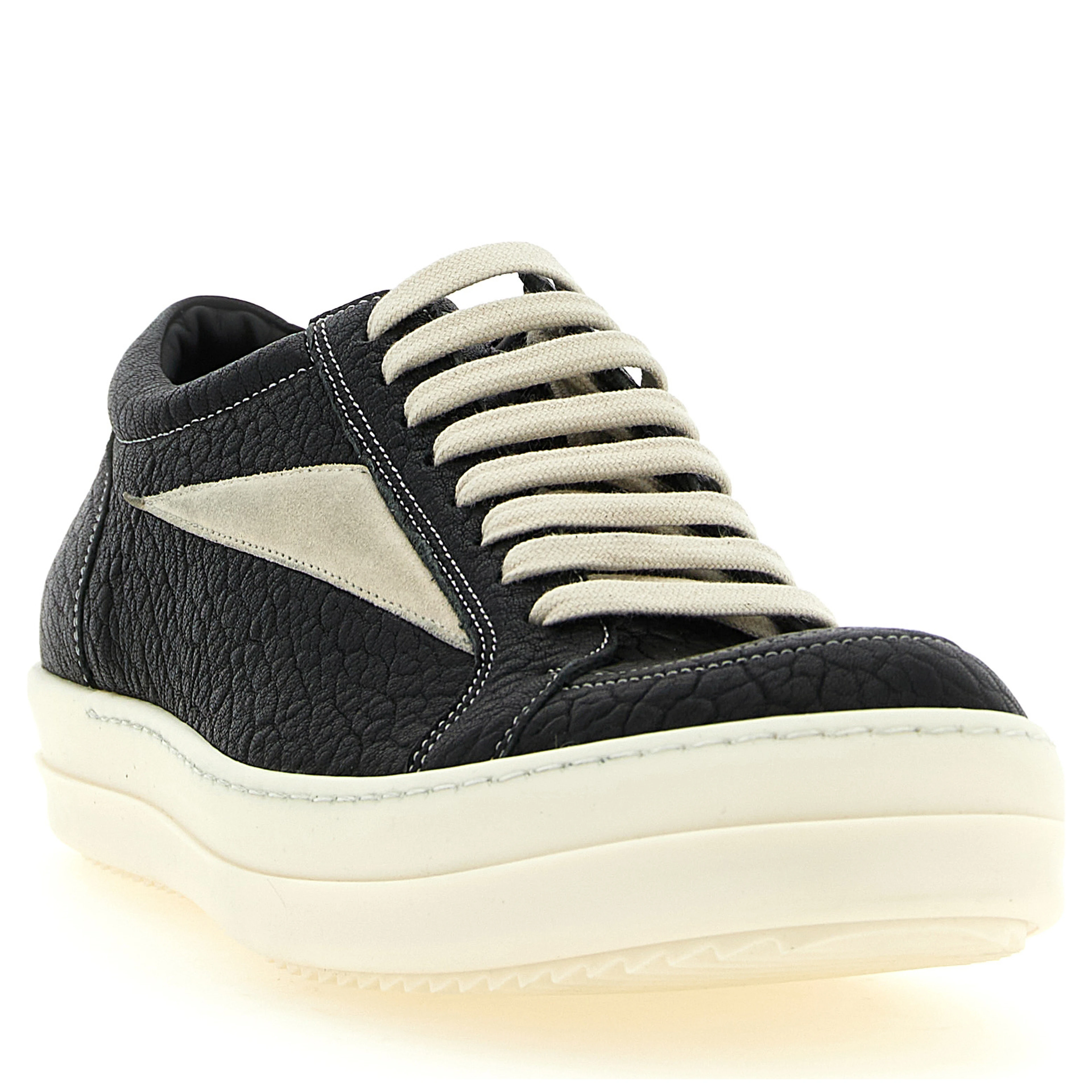 Bicolor Lamb Leather Low Top Sneakers