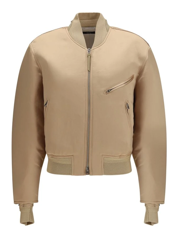 Gold Satin Bomber