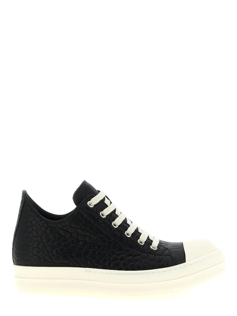 Bicolor Lamb Leather Low Top Sneakers