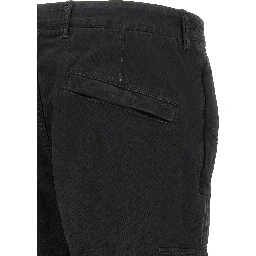 Black Cotton Cargo Pants