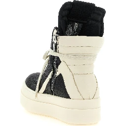 Bicolor Lamb Leather Athletic Sneakers