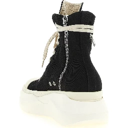 Black Cotton Athletic Sneakers