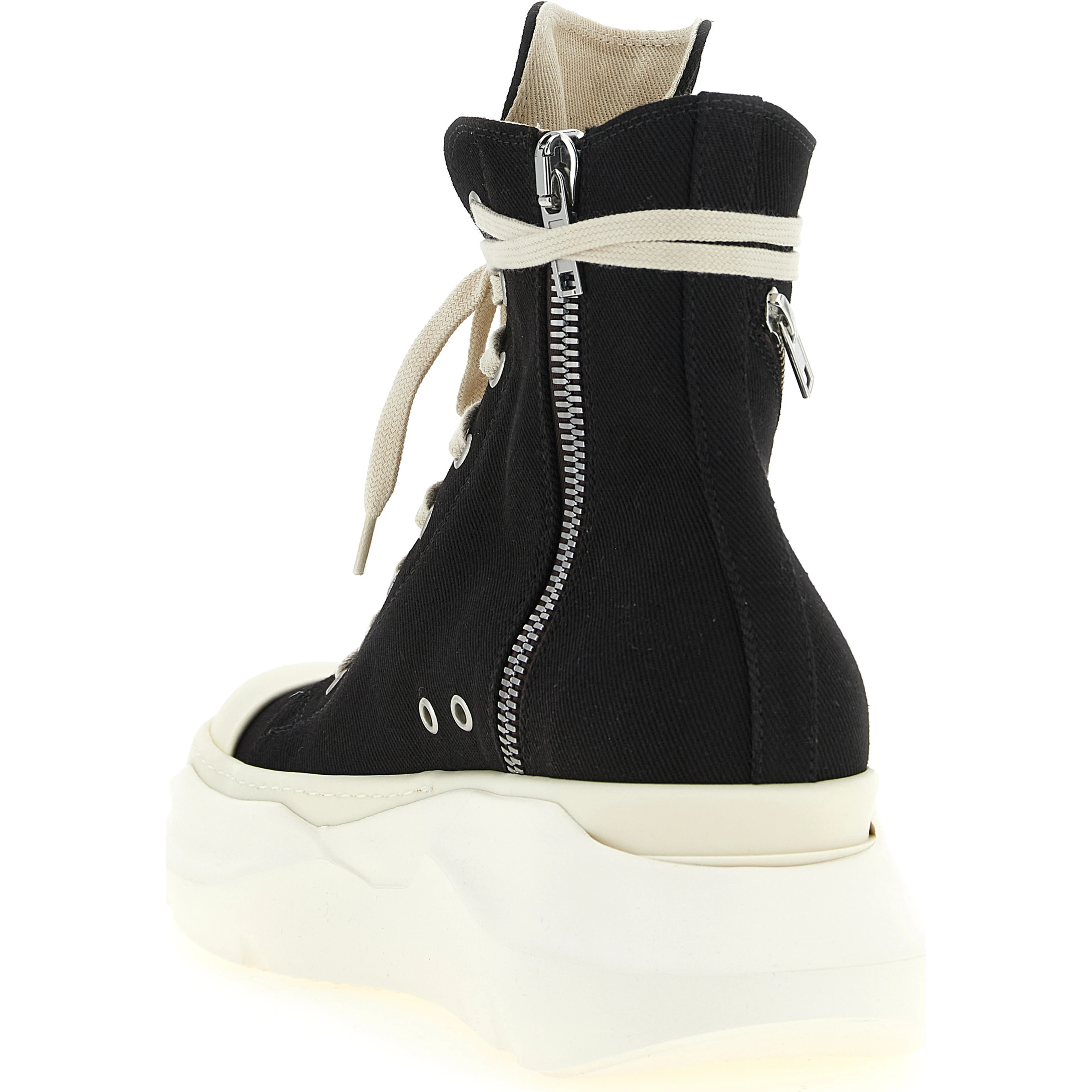 Black Cotton Athletic Sneakers