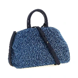 Blue Fabric Handbag